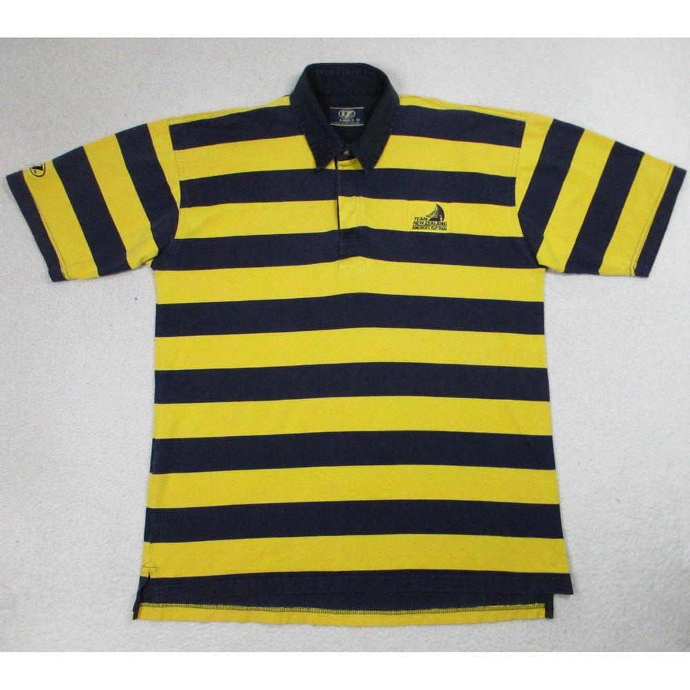 Vintage Team New Zealand Shirt Mens M Blue America's Cup Sailing Line‎ 7 2000